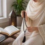 FAF Glass Tasbeeh Manual Counter – 99 Islamic Prayer Beads | Tasbih for Muslims, Dhikr/Misbahah/Zikr Beads | Glass Tasbeeh Mala for Men & Women, Ramadan & Eid Islamic Gift (Black) - Image 4