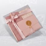 BABY SHOWER CHOCOLATE Islamic Gift Set, Velvet Prayer Mat, Prayer Beads, Shawl and Yaseen Book, Perfect Family and Eid Gifts (Pink) - Image 3