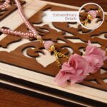BABY SHOWER CHOCOLATE Islamic Gift Set, Velvet Prayer Mat, Prayer Beads, Shawl and Yaseen Book, Perfect Family and Eid Gifts (Pink) - Image 6
