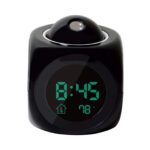 Plastic LCD Talking Digital Alarm Clock with Projector Time Display Watch with Indoor Temperature, Smart Night Light for Multi-Place - Image 4