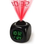 Plastic LCD Talking Digital Alarm Clock with Projector Time Display Watch with Indoor Temperature, Smart Night Light for Multi-Place - Image 7