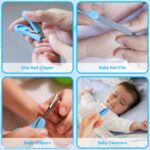Portable Manicure Grooming Kit for New Born Baby|10 in 1 Healthcare Accessories Set to Keep Infants & Toddlers Clean|Perfect Nursery Gift with Nail, Hair, Ear Grooming Tools for Kids(Baby Care Kit) - Image 5