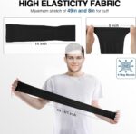 RRC UV Sun Protection Arm Sleeves for Men & Women, UPF 50 Arm Cover for Outdoor Sports. Biking,Cricket,Cycling, Golf Winter Special Black Color - 1 Pair - Image 8