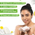 Mamaearth Vitamin C Moisturizing Lotion Soap(Value Pack of 4) - 125 g X 4 Units | Deeply Cleanses | Moisturizing Bathing Bar | Brightens Skin | Nourishes Dry Skin | Non-Drying | 76% TFM Grade 1 Soap - Image 4