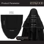 3-Layer Niqab | Breathable Lightweight Fabric | Full Coverage | Adjustable Fit | Elegant Modest Design | Perfect for Women’s Daily Wear, Prayer, Travel, Special Occasions, All-Season Use - Image 3