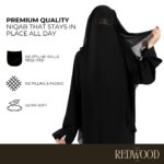 3-Layer Niqab | Breathable Lightweight Fabric | Full Coverage | Adjustable Fit | Elegant Modest Design | Perfect for Women’s Daily Wear, Prayer, Travel, Special Occasions, All-Season Use - Image 5