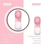 Portable Dog Water Bottle 350ml, Puppy Water Dispenser for Walking, Dog Travel Accessories, Leak Proof Drink Bottle Bowl for Small Pet Cat, Dog Gear for Camping, Hiking Pink - Image 4