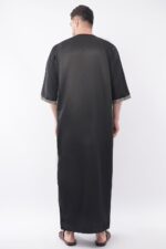 MALIK's KURTA KING Moroccan Thobe for Men Taiwan Polyester Fabric Islamic Jubba Multi Colour (IN, Alpha, 2XL, Black) - Image 6