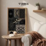 VIBBES Sabr Shukr Tawakkul Islamic Arabic Calligraphy Framed Wall Art, Set of 3, Black and Gold (Large - 20x14 Inches, Black) - Image 5