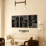 VIBBES Sabr Shukr Tawakkul Islamic Arabic Calligraphy Framed Wall Art, Set of 3, Black and Gold (Large - 20x14 Inches, Black) - Image 10