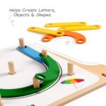 Intelliskills Premium 50 Pcs Wooden Letter & Object Maker Puzzle With Model Cards,ABCD Alphabet Puzzle for Kids,Learning & Educational Stacking Toy,Fun & Activity Toys for 2+ Years Kids,Birthaday Gift - Image 4