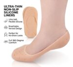 Silicone Full Foot Socks, Beige, Breathable with Ventilation Holes, Moisturising Heel Care Protector, 1 Pair - Image 3