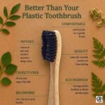 KATS Organic Bamboo Toothbrush for Adults (Pack of 4), Charcoal Activated Soft Bristles, Identification Marks, Biodegradable, Anti-Bacterial, Eco-friendly, Natural, Manual - Image 4