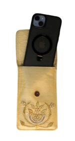 MILAN'S CREATION Exclusive Mobile Pouch Zardozi Hand Embroidery With Waist Clip Hook & Sling Chain (removable) | Ladies Women’s Handbag Wallet Sling Purse | Party Wedding Festival Giveaways Gift | - Image 5