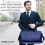 Kenneth Cole Faux Leather Duffle Bag for Travel|Compact and Comfortable for Travelling|Suitable for Men's and Women's|Cabin Luggage Bag, 52 x 24 x 28 Centimeters, Blue - Image 7