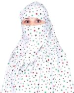 ladies face protection Cotton Scarf, protection from UV rays, scarf of cotton, cotton face mask for summer, white hijab for girls, two wheeler scarf for ladies. - Image 5