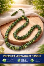 Crystal Beautiful 100 Beads Pure Green Tasbih, Islamic Salat/Beads Prayer Tasbeeh for Muslims Crafted for Daily Prayer Needs (Pack of 1) - Image 3