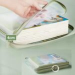 Perfect Pricee A4 Mesh Zipper File Folder Organizer–3-Layer Waterproof Document Bag with Handle & Label Pocket, Portable Transparent Pouch for Office, School, Students, Books & Paper Storage (Multi) - Image 5