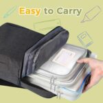 Perfect Pricee A4 Mesh Zipper File Folder Organizer–3-Layer Waterproof Document Bag with Handle & Label Pocket, Portable Transparent Pouch for Office, School, Students, Books & Paper Storage (Multi) - Image 7