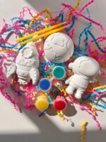 EXPESIA Craft by Hanoosh Astronaut Theme DIY Plaster Painting Kit for Kids (2+ Years) | Space Art & Craft Set with 6 Acrylic Colours & Brush | Creative Learning & Screen-Free Activity | Gift for Boys & Girls - Image 3