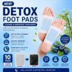 FLYLIGHT Detox Foot Patches for Remove Toxins, 10 Pads Blueberry Deep Cleansing Foot Pad for Weight Loss & Detoxification, Relieve Fatigue, Pain & Stress Relief Sleep Feet Patch for Men & Women - Image 10