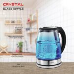 Pigeon by Stovekraft Crystal Glass Electric Kettle 1.8 Litre with LED Illumination, Heat Resistant Pyrex 1500 Watt - Image 4