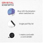 Pigeon by Stovekraft Crystal Glass Electric Kettle 1.8 Litre with LED Illumination, Heat Resistant Pyrex 1500 Watt - Image 5