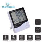 Plastic Abstract LCD Temperature Clock (White)(3.9Wx3.9Lx3.9H Inches) ,Pack of 1 - Image 3