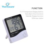 Plastic Abstract LCD Temperature Clock (White)(3.9Wx3.9Lx3.9H Inches) ,Pack of 1 - Image 5