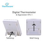 Plastic Abstract LCD Temperature Clock (White)(3.9Wx3.9Lx3.9H Inches) ,Pack of 1 - Image 6