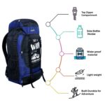 ZERUS Unisex Travel Backpack for Hiking Trekking Bag Camping Rucksack Waterproof Travelling Bag With Shoe Compartment (Black & Blue) - Image 6