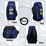ZERUS Unisex Travel Backpack for Hiking Trekking Bag Camping Rucksack Waterproof Travelling Bag With Shoe Compartment (Black & Blue) - Image 7