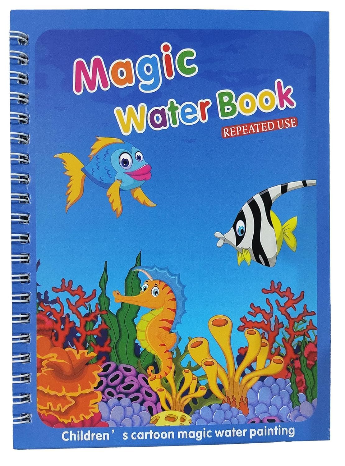 Water Marker Magic Book for Kids Reusable Coloring Book with Water Pen Mess-Free Cartoon Drawing & Educational Activity Pad Quick Dry Magic Painting for Boys & Girls - Image 4