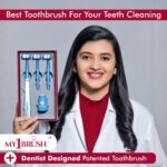 My1brush-3 Sided Toothbrush | Cleans 3 Surfaces at Once | Faster & Deeper Cleaning | Ultra Soft Bristles toothbrush for Sensitive Teeth & Gums | Dentist Recommended Oral Care Brush | Last for 1 Year | BPA Free | Blue - Image 3