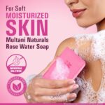 Multani Naturals Rosewater Soap Bar For Bath (125 Gm - Pack Of 3) I Paraben Free | Clinically Tested | Herbal Soap Bar with Rose Water & Glycerin | Helps Sooth & Calm Irritated Skin, Hydrate & Softens Skin | For All Skin Types | Soap For Men & Women - Image 3
