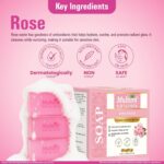 Multani Naturals Rosewater Soap Bar For Bath (125 Gm - Pack Of 3) I Paraben Free | Clinically Tested | Herbal Soap Bar with Rose Water & Glycerin | Helps Sooth & Calm Irritated Skin, Hydrate & Softens Skin | For All Skin Types | Soap For Men & Women - Image 4