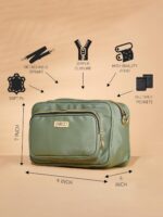 Fargo PU Women's Sling Bag Handbag (Green) - Image 5