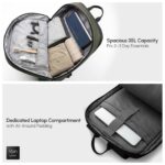 OMW 35L Laptop Backpack for Men & Women | 5 Year Warranty | Fits 16 Inch Laptop |180° Flat Open Tech Compartment | MotionWeave Fabric & Vegan Leather | Travel Office & College Bag (TEXEL) - Image 4