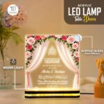 Custom Name Islamic LED Night Lamp | Muslim Couple Gift with Quran Verse Artwork | Acrylic Table Light for Nikah Celebration | Anniversary Keepsake | Elegant Home Decor Accent (5.5 x 5.5 Inch) - Image 3