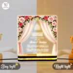 Custom Name Islamic LED Night Lamp | Muslim Couple Gift with Quran Verse Artwork | Acrylic Table Light for Nikah Celebration | Anniversary Keepsake | Elegant Home Decor Accent (5.5 x 5.5 Inch) - Image 5