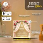 Custom Name Islamic LED Night Lamp | Muslim Couple Gift with Quran Verse Artwork | Acrylic Table Light for Nikah Celebration | Anniversary Keepsake | Elegant Home Decor Accent (5.5 x 5.5 Inch) - Image 6