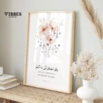 VIBBES Floral Quranic Verses Framed Wall Art, Set of 3, Islamic Bedroom Decor Wall Art (Medium - 14x10 Inches, White) - Image 8