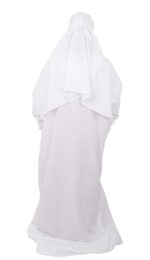 Barakath Women's Prayer Dress Abaya Ihram Set for Hajj Umrah(100% Cotton) White (Large) - Image 4