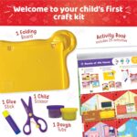 Imagimake My First Craft Kit with Activity Book | 25 DIY Art & Craft Activities | Child-Safe Scissor, Reusable Dough, Folding Board & Glue | DIY Kit for Kids | Art Kit for Kids 3–7 | Gifts for Girls & Boys - Image 3