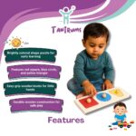Tantrums Multicolor Educational Geometry Shapes Board with Square Circle Triangle Puzzle for Leaning |Early Childhood (Toddler Shapes) - Image 6