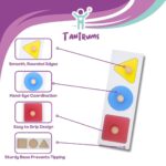 Tantrums Multicolor Educational Geometry Shapes Board with Square Circle Triangle Puzzle for Leaning |Early Childhood (Toddler Shapes) - Image 7