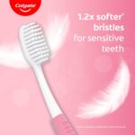 Colgate Sensitive+ Ultra Soft (1.2X softer bristles) Manual Toothbrush Designed for Sensitive Teeth (Mega Saver Pack) - 4 Pcs, Multicolor - Image 3