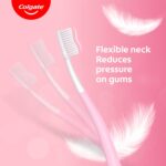 Colgate Sensitive+ Ultra Soft (1.2X softer bristles) Manual Toothbrush Designed for Sensitive Teeth (Mega Saver Pack) - 4 Pcs, Multicolor - Image 5