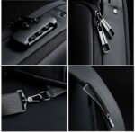 TS WITH TECHSUN Waterproof Polyester Slim Unisex Crossbody Sling Bag Chest Backpack Men's Shoulder Bag, Leisure Travel Handbag, Hard Shell Anti-Theft Chest Bag - Image 6