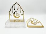 Eid Mubarak Transparent Multipurpose Box with Ramadan Mubarak & Eid Mubarak Backstand for Ramadan & Eid Decorations, Gifting, Home Decor, (2 in 1) , Size 20*15*8 cm | 1 Box with 2 Backstands - Image 5